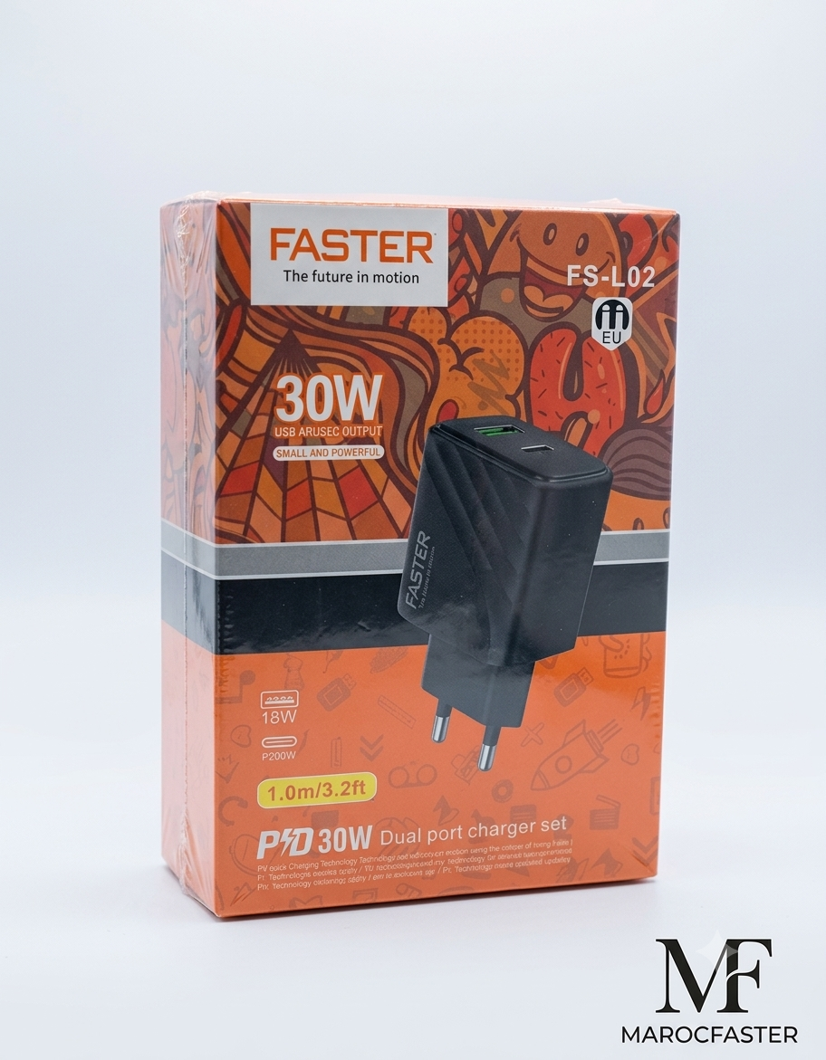 CHARGEUR FASTER TYPE-C TO TYPE-C 30W